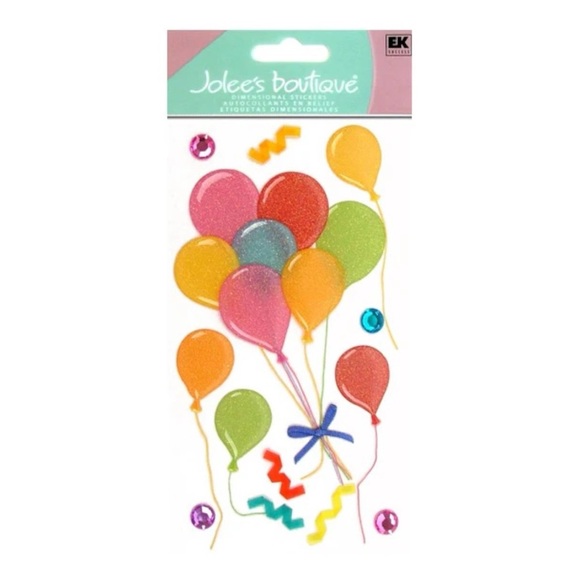 JOLEE’S BOUTIQUE DIMENSIONAL STICKERS VELLUM BALLONS - BRAND NEW - Picture 2 of 2